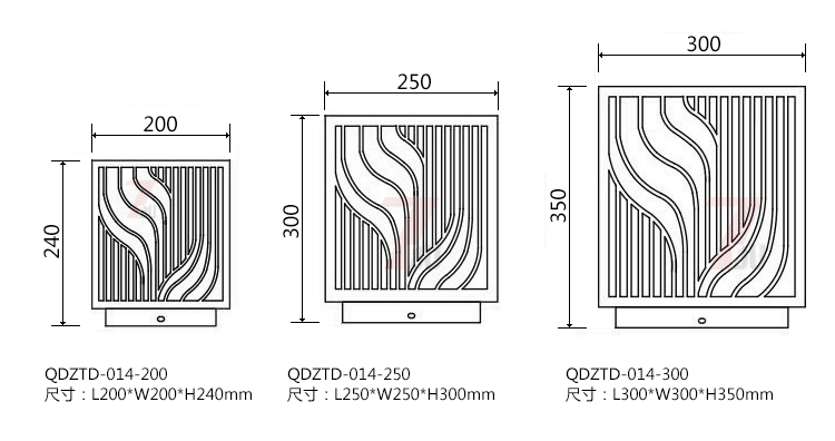 (QDZTD-014)~zΰ^200mm250mm300mmߴʾD